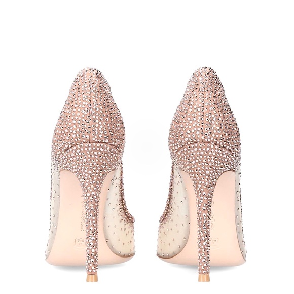 Gianvito Rossi 4500 Crystal Embellished organza silk Rania Pumps/Heels105 US9 - Picture 10 of 12